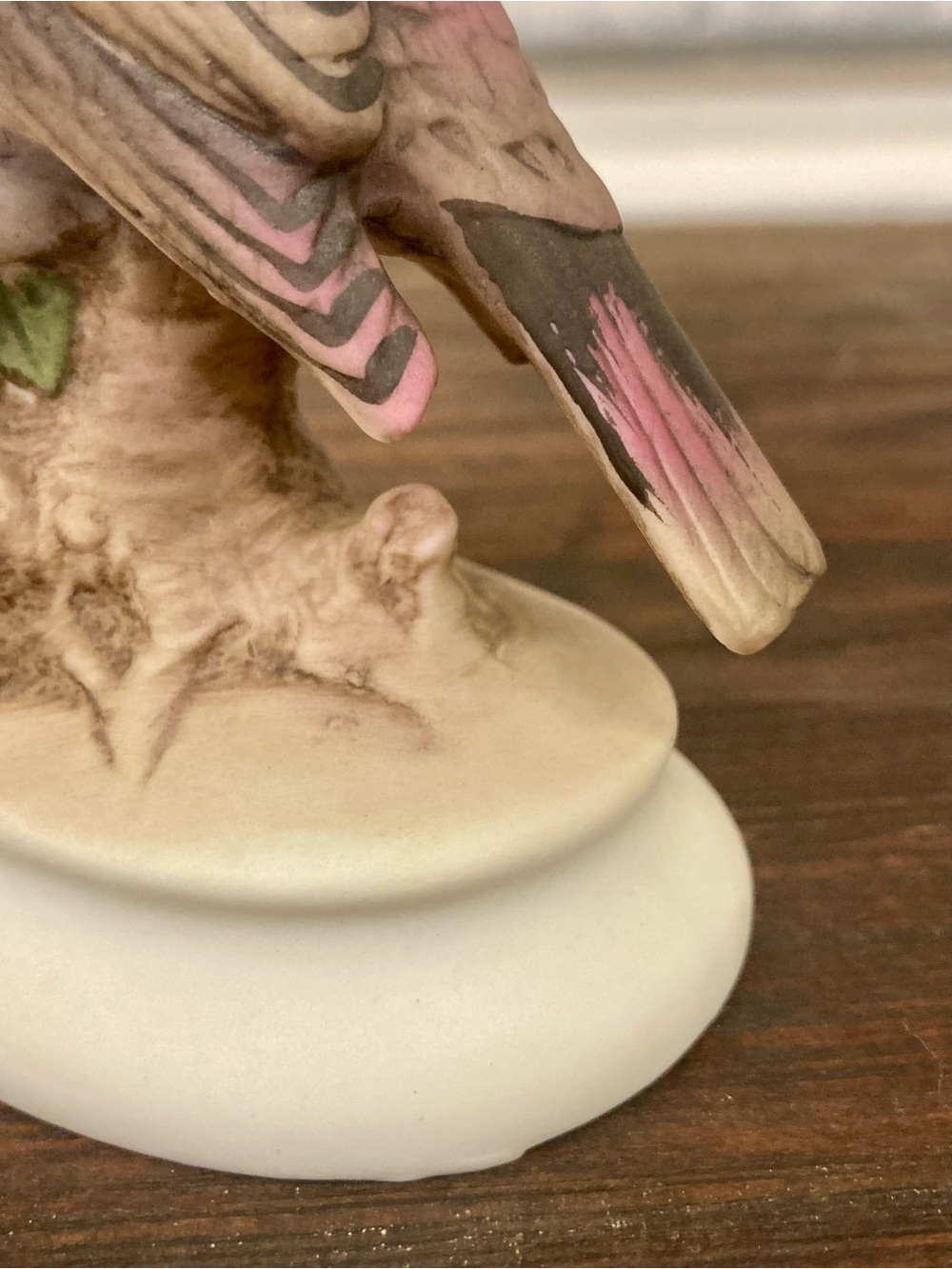 Lefton China "House Finch" Hand Painted Ceramic Bird Figurine KW4206 Pink Brown - Picture 8 of 12